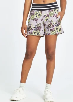 Clearance Oiselle Amd Shorts Lavender Flora Print