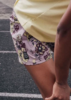 Clearance Oiselle Amd Shorts Lavender Flora Print