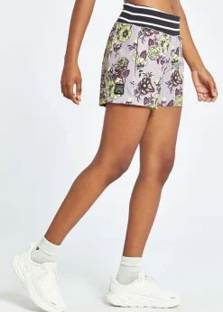 Clearance Oiselle Amd Shorts Lavender Flora Print