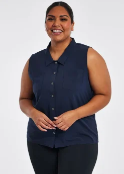 Oiselle Benjamina Button Sleeveless