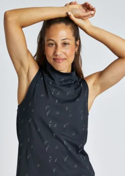 Online Oiselle Firecracker Mock Neck Tank