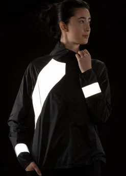 Discount Oiselle Firecracker Reflective Half Zip Black