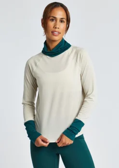 Clearance Oiselle Flyout Mock Neck Long Sleeve