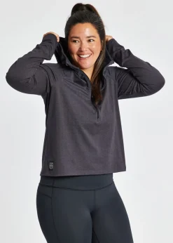 New Oiselle Herringbird Hoodie Black
