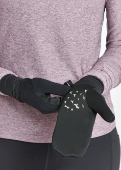 Outlet Oiselle Power Move Mittens Black