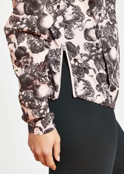 Clearance Oiselle Seattle Showers Anorak Rose Botanical Print