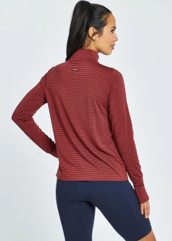 Discount Oiselle Striped Half Zip