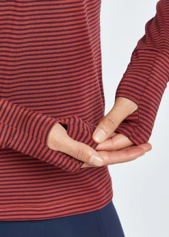 Discount Oiselle Striped Half Zip