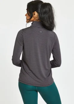 Discount Oiselle Striped Half Zip