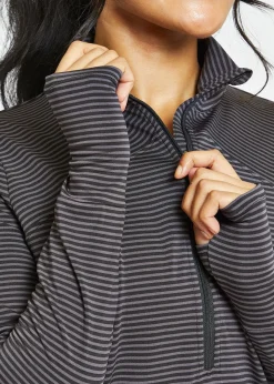 Discount Oiselle Striped Half Zip
