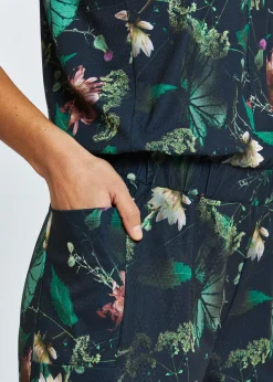 Hot Oiselle Utility Jumpsuit Moody Floral