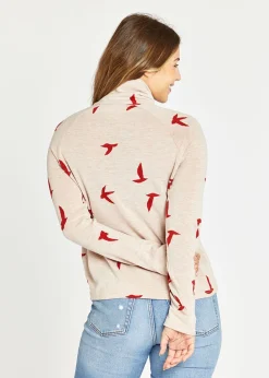 Outlet Oiselle Wazzie Wool Jacquard Half Zip