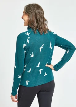 Outlet Oiselle Wazzie Wool Jacquard Half Zip