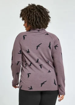 Outlet Oiselle Wazzie Wool Jacquard Half Zip